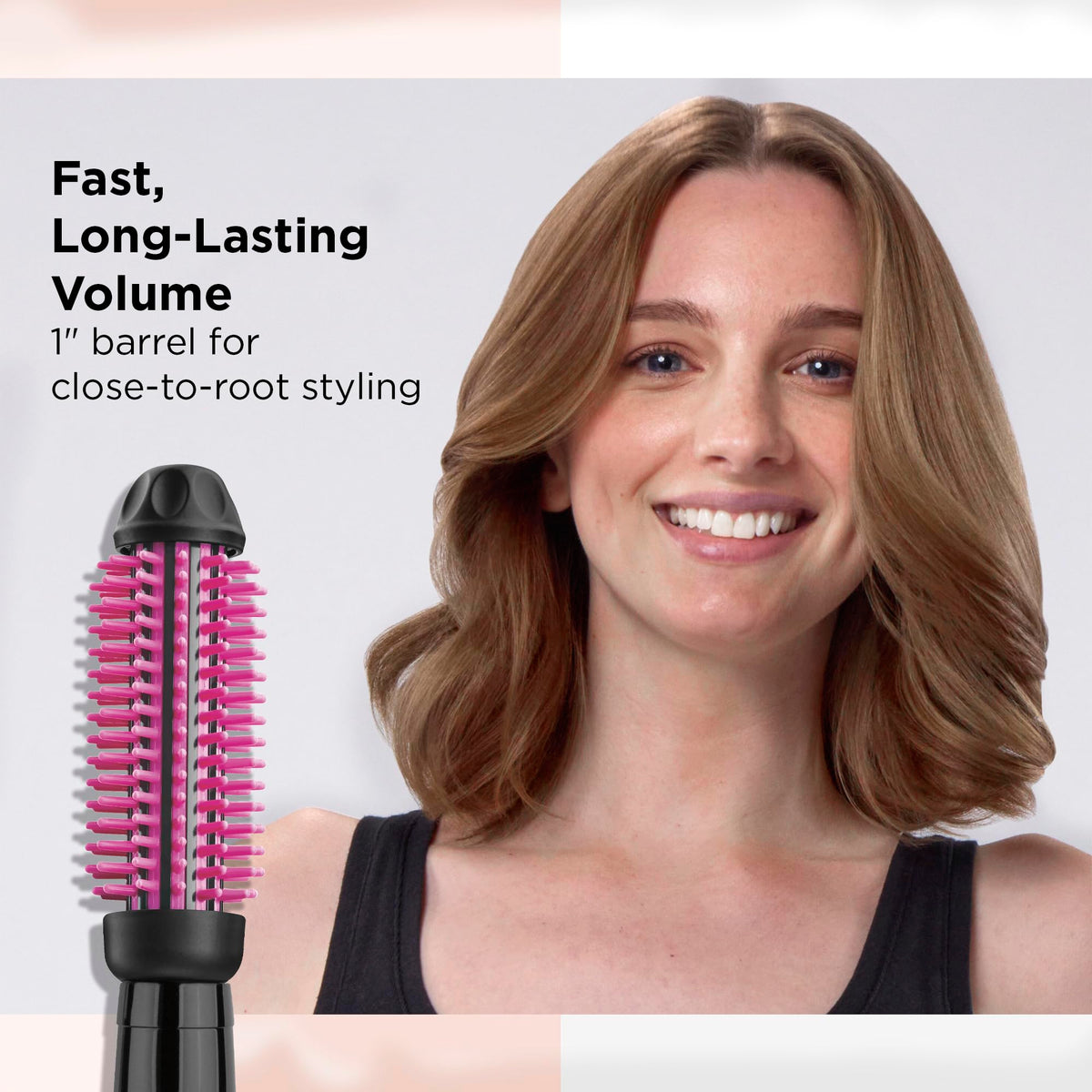 REVLON Silicone Bristle Heated Hair Styling Brush | Fast, Long Lasting Volume for Easy Styling | 1" Barrel for Full Body and Smooth Styles Beauty & Personal Care REVLON