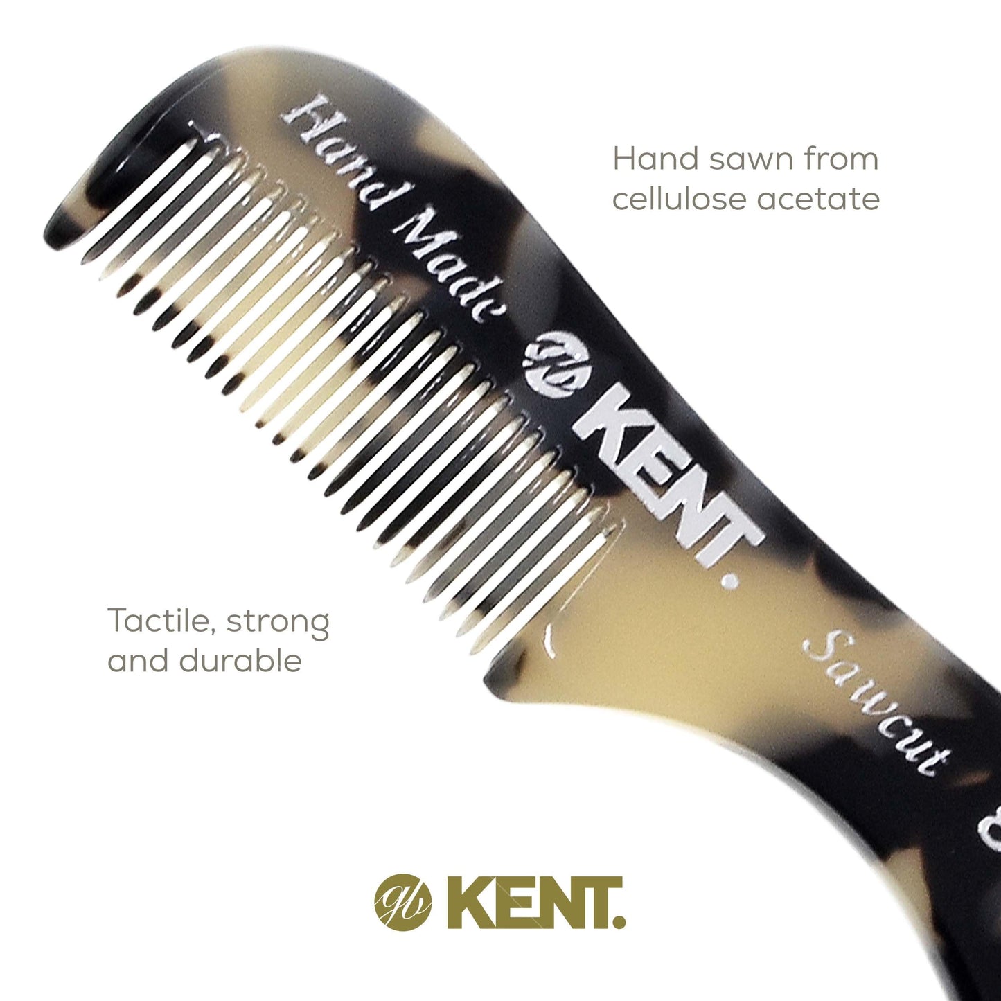 Kent A 81T TW X-Small Mini Comb for Men's Beard and Mustache, Fine Toothed Pocket Comb for Facial Hair Grooming and Styling. Hand-Made of Quality Beauty and Personal Care KENT
