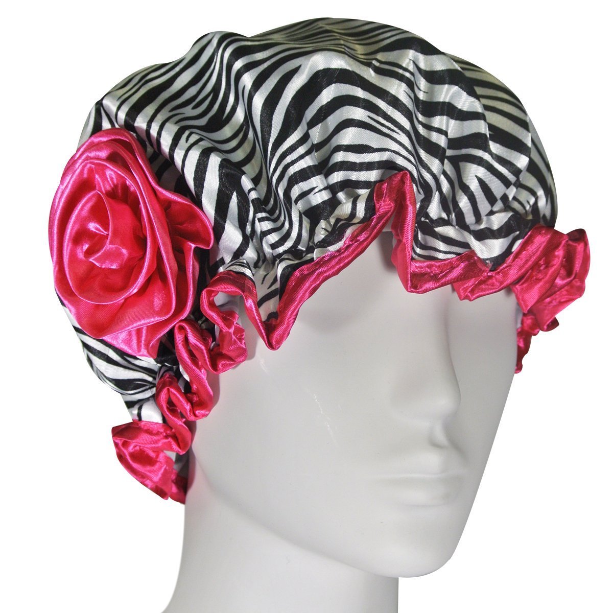 Kella Milla Stylish Satin Shower Cap - Zebra Beauty & Personal Care Kella Milla