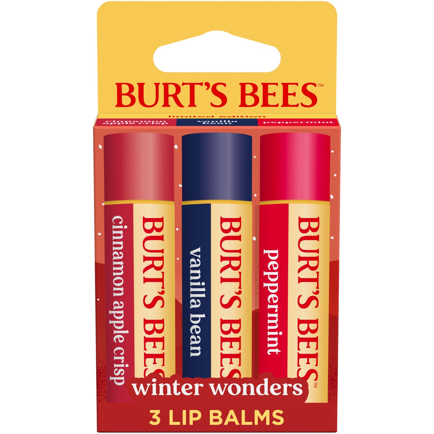 Burt's Bees Winter Wonders Lip Balm Set, Natural Origin Lip Care, 3 Tubes, 0.15 oz. Beauty & Personal Care Burt's Bees