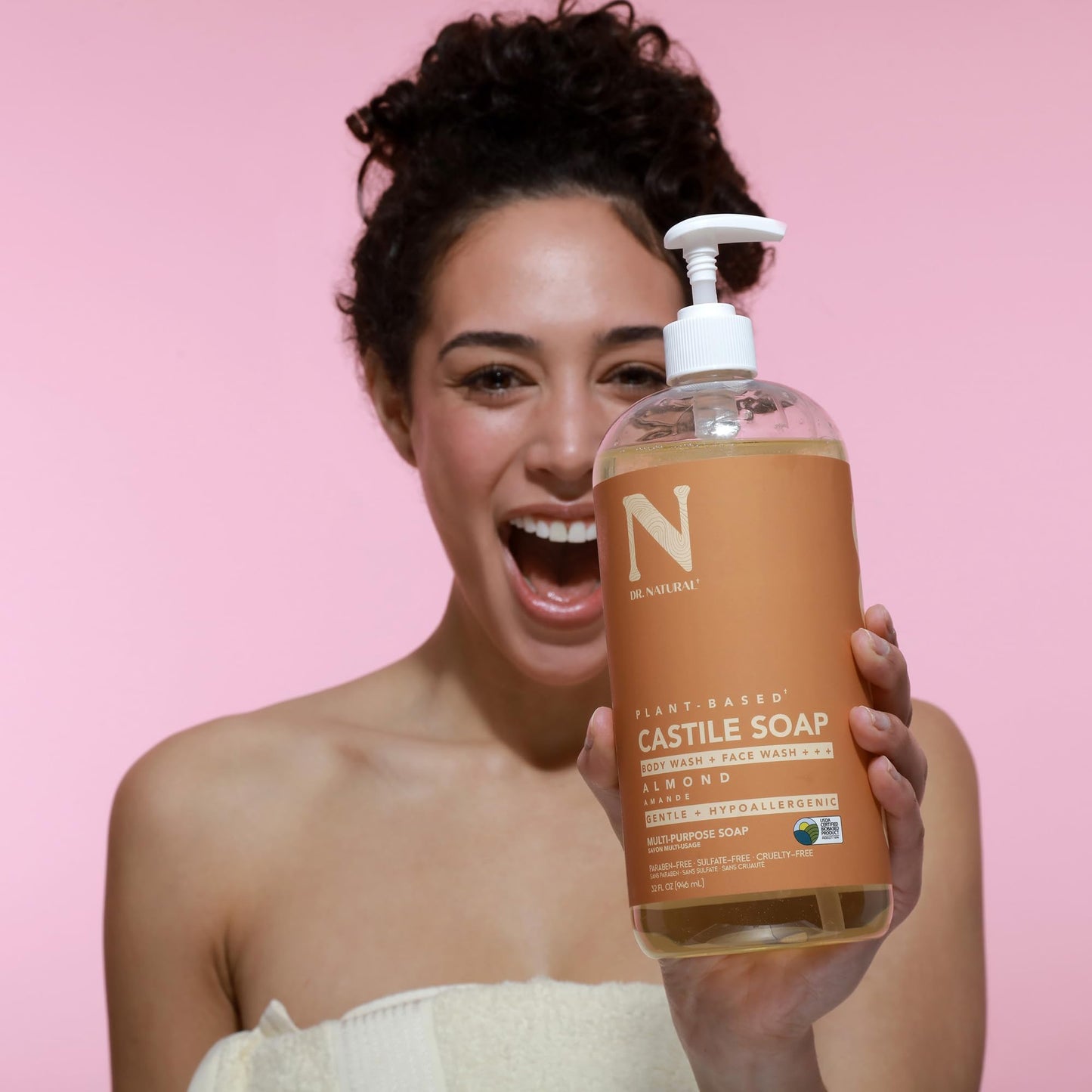 Dr. Natural Castile Liquid Soap, Almond, 2 pc - Sulfate-Free, Paraben-Free, Cruelty-Free Multi-Purpose Soap with Shea Butter, Coconut Oil, Olive Oil Beauty & Personal Care Dr. Natural