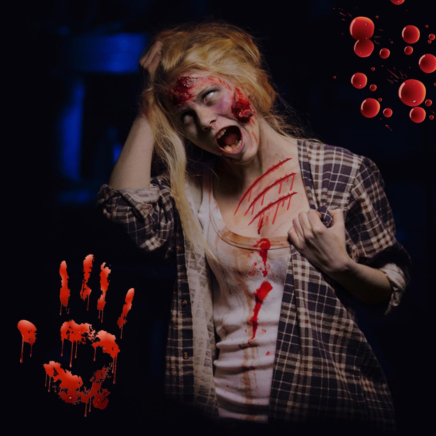 Halloween Blood Splatter Fake Blood Washable Spray, Bloody Fake Blood for Costume Zombie Vampire and Monster Dress Up Cosplay, Fake Blood Spray is Beauty & Personal Care Valleylux