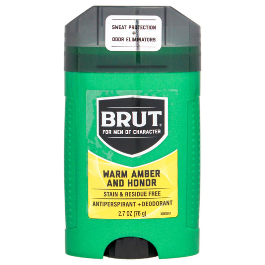 BRUT Warm Amber and Honor Antiperspirant and Deodorant - Scented Deodorant Stick for Men - Powerful Sweat Protection - Eliminates Odors - 2.7 oz Beauty and Personal Care Brut