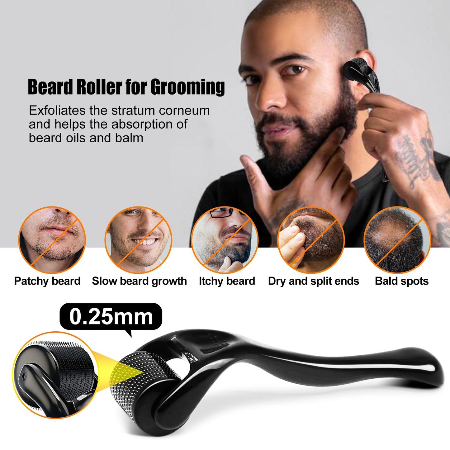 RAFFIN Beard Growth Kit, Beard Growth Oil (2Oz) w/3 X Thickening Biotin & Castor Oil for Spot/Patchy Beard, Achieve Fuller, Thicker, Healthier Beard Beauty and Personal Care RAFFIN