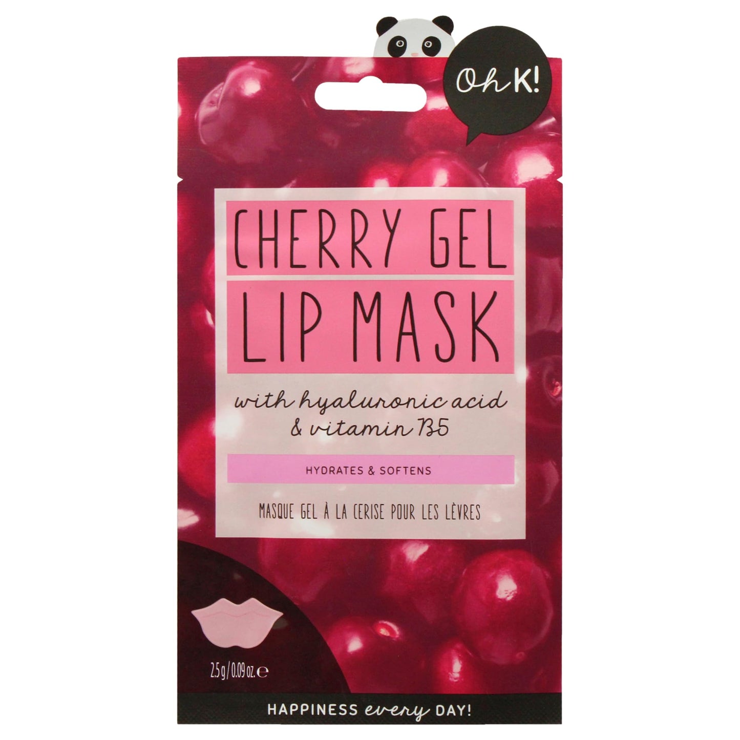 Oh K! Lip Mask - Cherry Gel - Lip Moisturizer for Women and Men - With Cherry Extract - Rich in Hyaluronic Acid, Vitamin B5 - Korean Skin Care - 1 Pc Beauty and Personal Care Oh K!