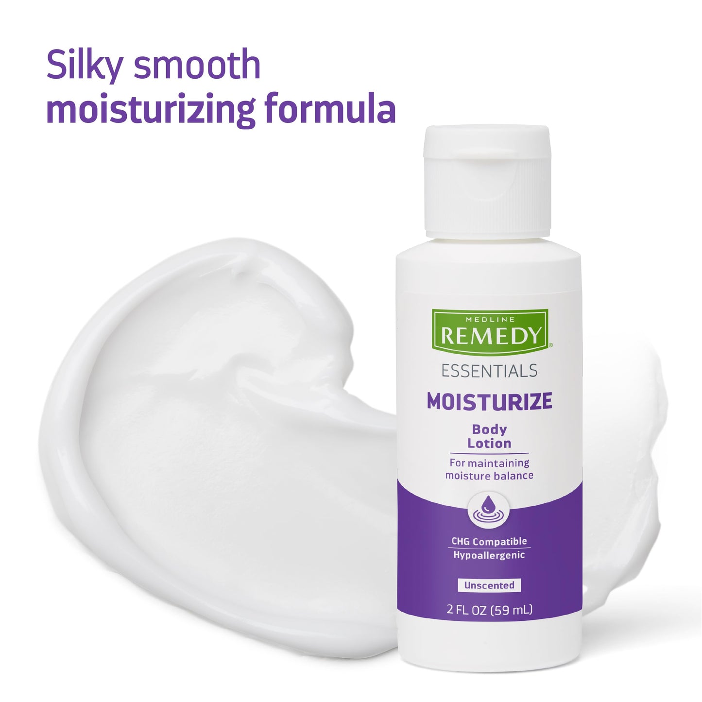 Medline Remedy Essentials Moisturizing Body Lotion (2 oz Bottle), Unscented, Travel-Size, Hydrating, Non-Greasy, For Dry Skin, Hypoallergenic, Men Beauty & Personal Care Medline Remedy
