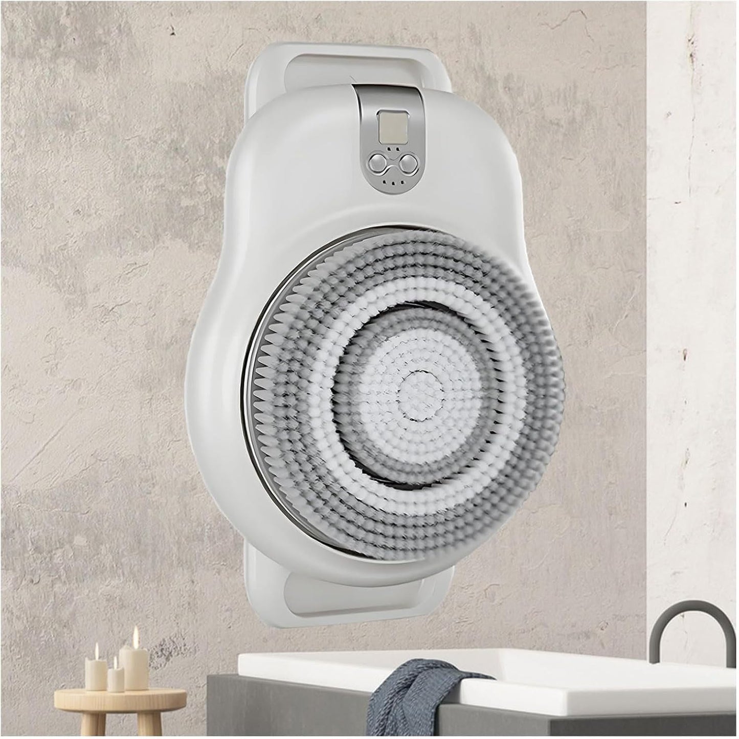 LZDOYY Smart Wall Mounted Exfoliating Brush,Electric Shower Brush Body Scrubber Exfoliating Massage,Wall Mount Back Scrubber for Shower and Deep Beauty and Personal Care LZDOYY