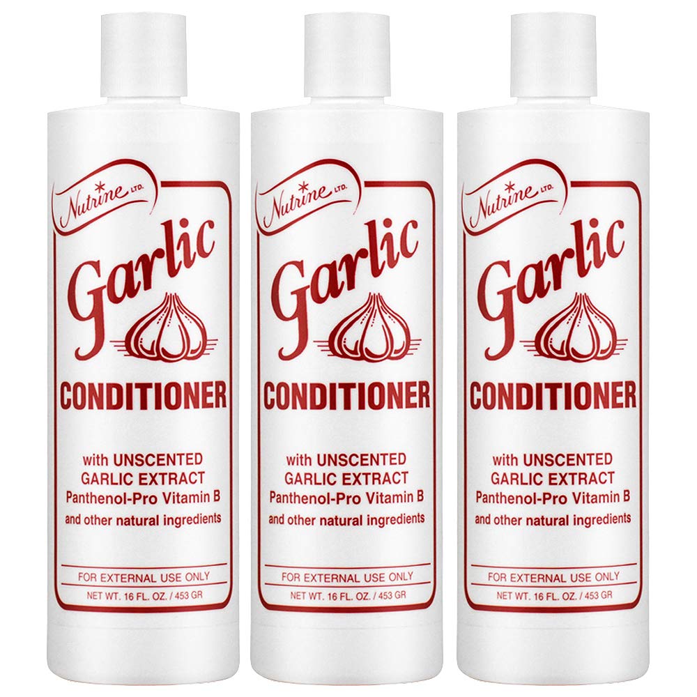 Nutrine Garlic Conditioner 16 oz. Unscented (3-Pack) with Free Nail File