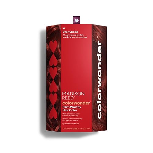 Madison Reed ColorWonder Demi-Permanent Hair Color Kit - 6R Medium Cherry Red (Cherry Bomb) | Deep Cherry Cola Tone, Lasts 25 Washes, Ammonia-Free Beauty & Personal Care Madison Reed