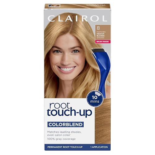 Clairol Root Touch-Up by Nice'n Easy Permanent Hair Dye, 8 Medium Blonde Hair Color | 100% Gray Coverage | Easy Brush Application | Matches Beauty & Personal Care Clairol
