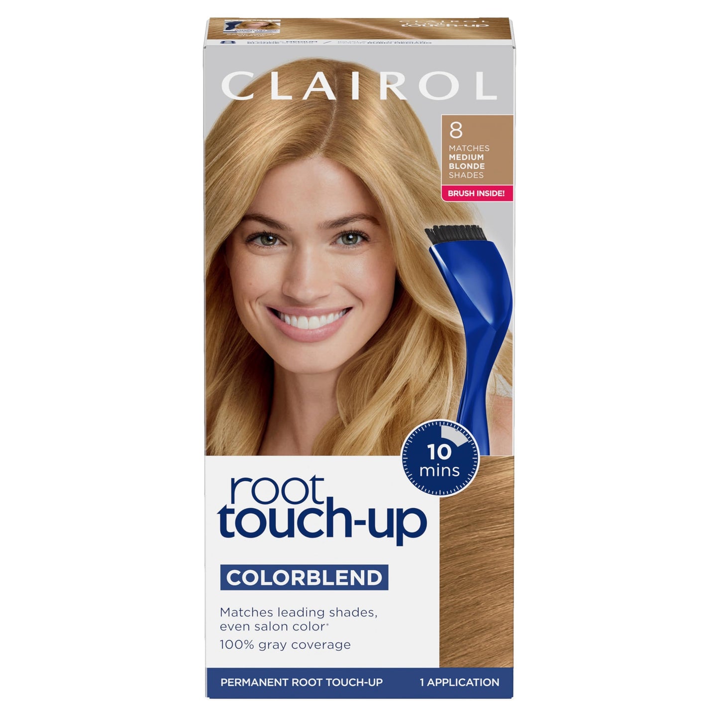 Clairol Root Touch-Up by Nice'n Easy Permanent Hair Dye, 8 Medium Blonde Hair Color | 100% Gray Coverage | Easy Brush Application | Matches Beauty & Personal Care Clairol