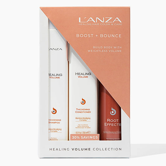 L'ANZA Healing Volume Trio Hair Kit, Thickening Shampoo and Conditioner with Root Effects Mousse Hairspray in a Gift Box, Luxury Hair Care Kit Beauty & Personal Care L’ANZA