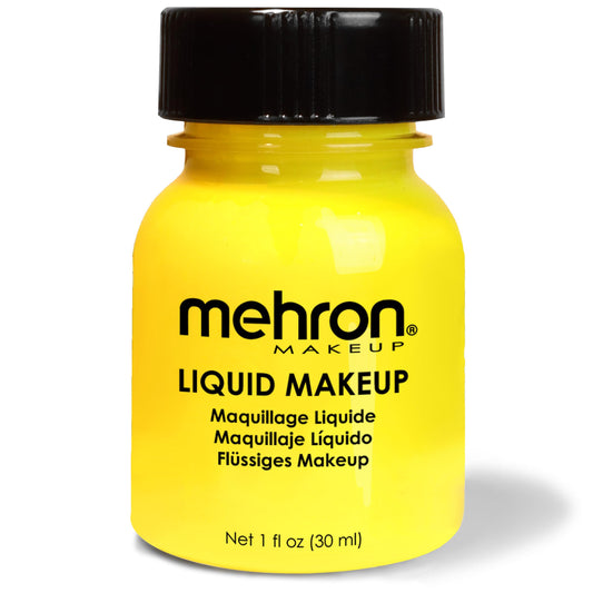 Mehron Makeup Liquid Makeup | Face Paint and Body Paint Perfect for Halloween, Cosplay I Air Brush Compatible Body Paint(1 oz) (YELLOW) Beauty & Personal Care Mehron