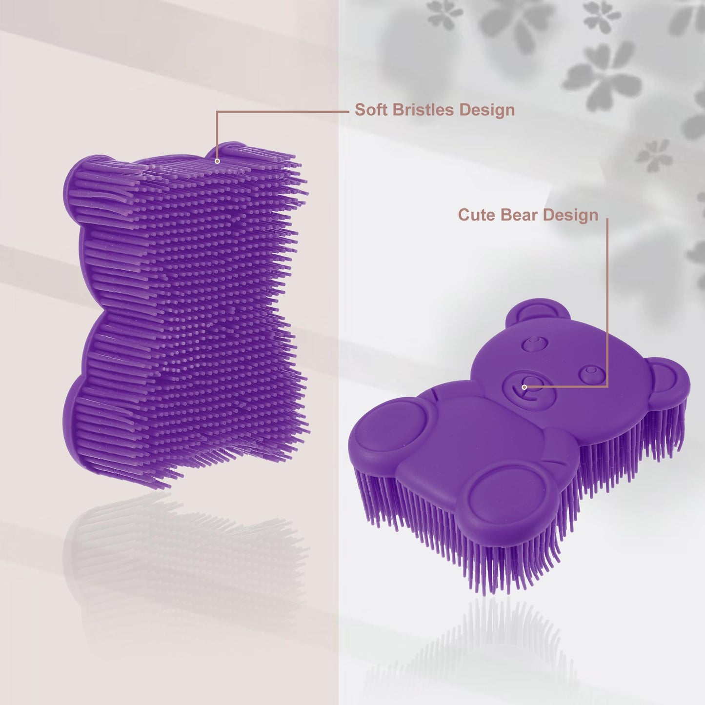 VOCOSTE Soft Silicone Body Scrubber, Sensory Brushes, Silicone Loofah, Pet Shower Brush, Bath Brush, Purple Beauty and Personal Care VOCOSTE