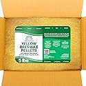 Yellow Beeswax Pellets 5lb, 100% Pure, Natural, Cosmetic Grade, Organic, Bees Wax Pastilles, Triple Filtered, Great For Candle Making, Soaps, Food Beauty & Personal Care White Naturals