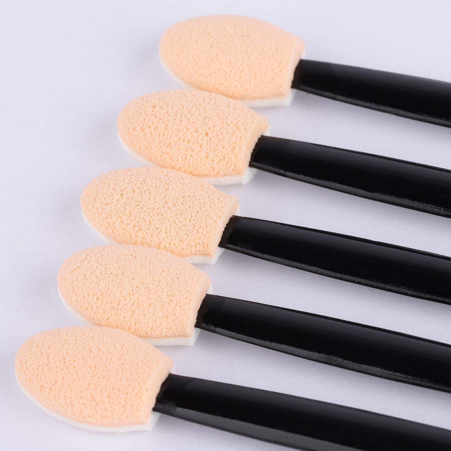150 Eye Shadow Applicator Disposable Foam Makeup Brush Sponge Tipped Oval Eyeshadow Applicators Dual Sides with Container Beauty & Personal Care Tbestmax
