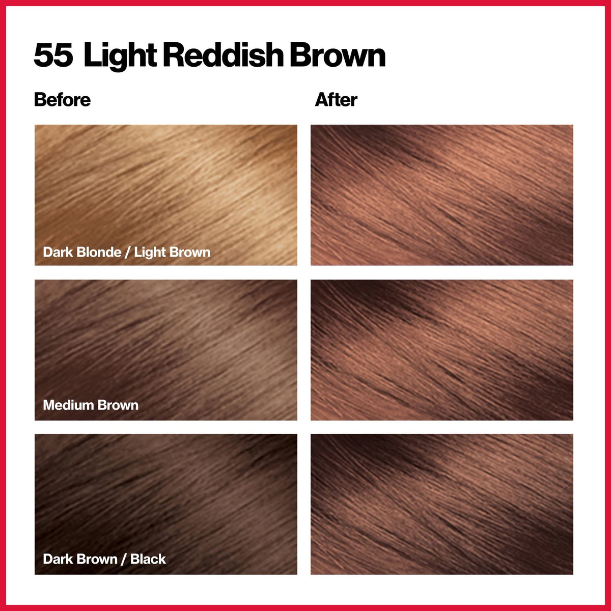 Revlon ColorSilk Hair Color 55 Light Reddish Brown 1 Each Beauty & Personal Care REVLON