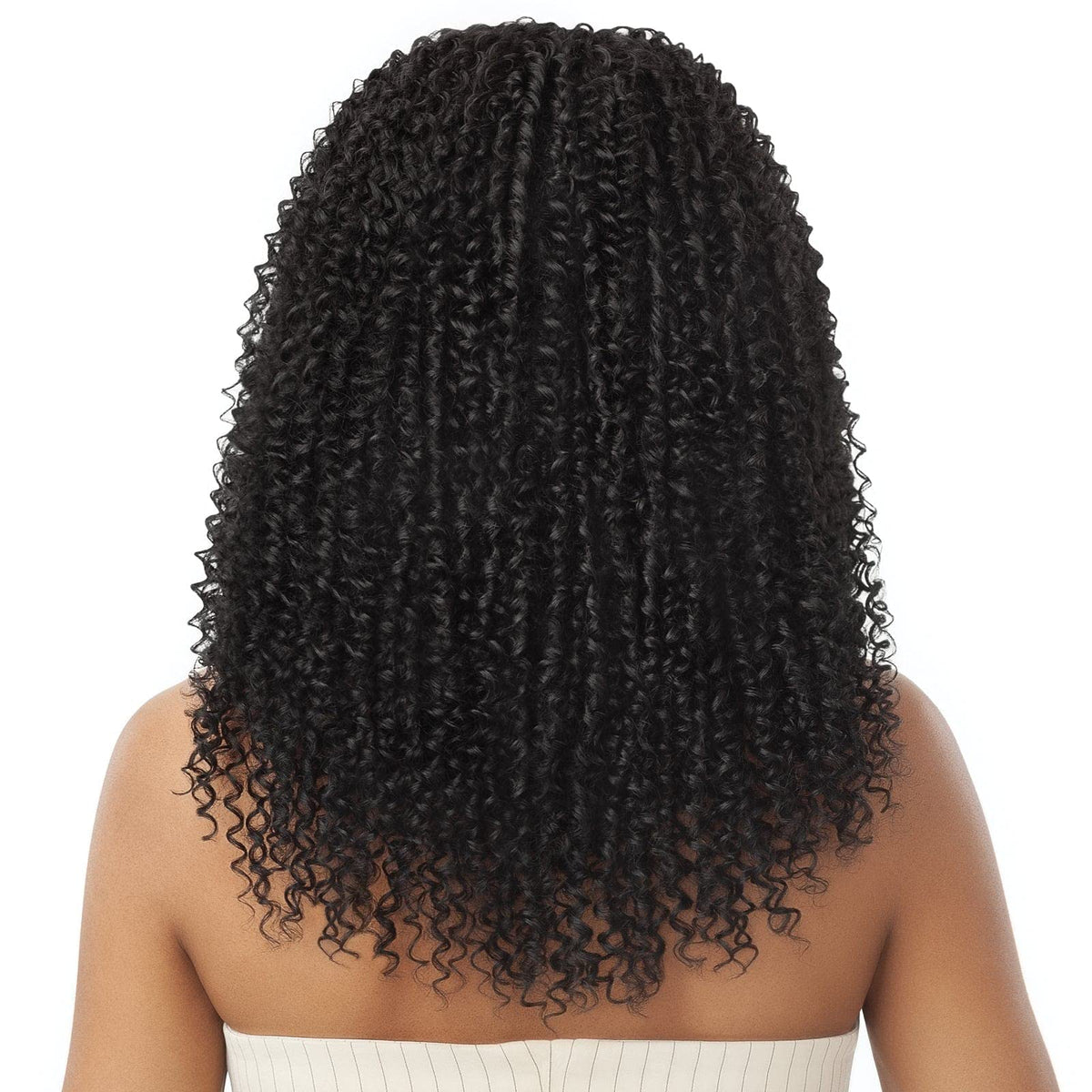 Outre Big Beautiful Human Hair Blend U Part Cap Leave Out Wig PASSION COILS 20" (DRCHILAT)