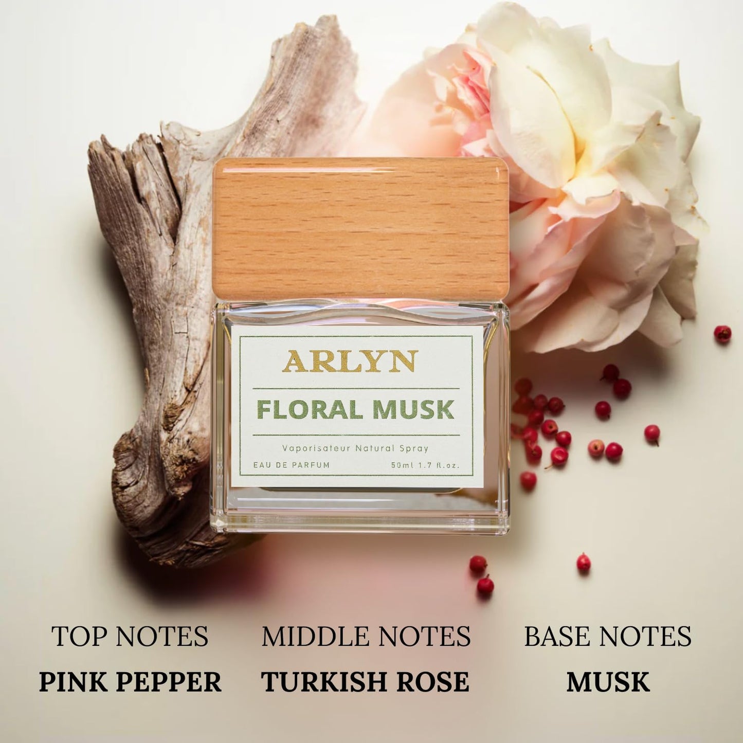 ARLYN Floral Musk Eau De Parfum Inspired by Dyp.tiqu.e F.l.eur De Peau, Long-Lasting Perfume for Men and Women, Vegan & Eco-Conscious with Clean Beauty & Personal Care ARLYN BY BELLEVUE PARFUMS