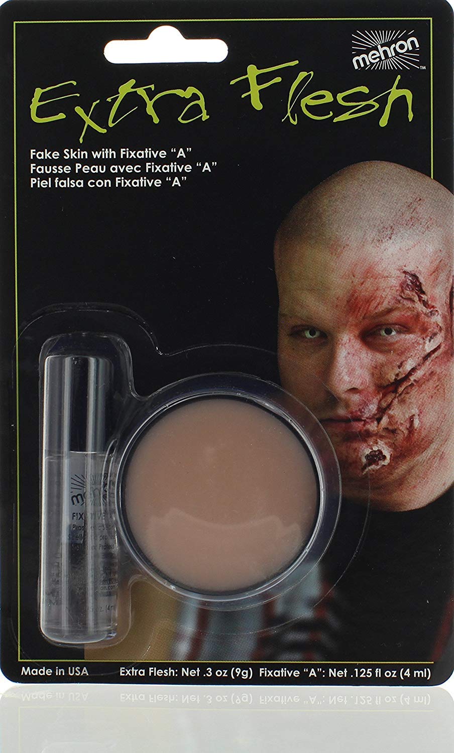 Mehron Makeup Extra Flesh with Fixative A for Special Effects | Halloween | Movies - .3oz Carded Beauty & Personal Care Mehron