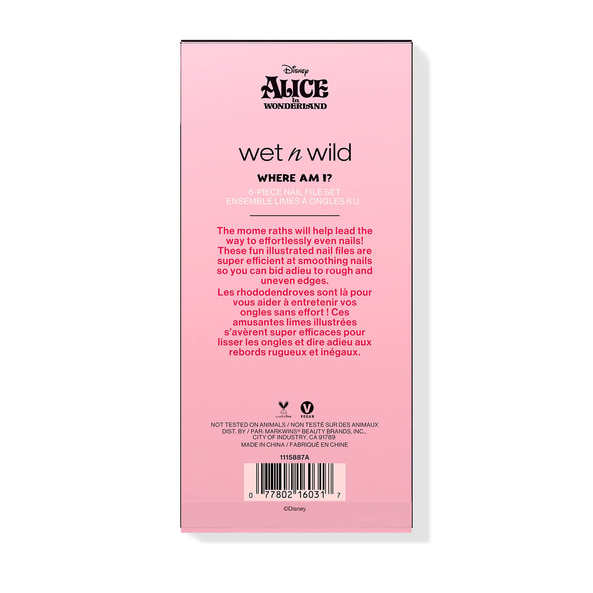 wet n wild Where Am I? 6-Piece Nail File Set Alice In Wonderland Collection