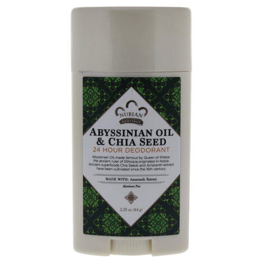 NUBIAN HERITAGE DEOD ABYSSINIA & CHIA 2.25OZ Beauty and Personal Care Nubian Heritage