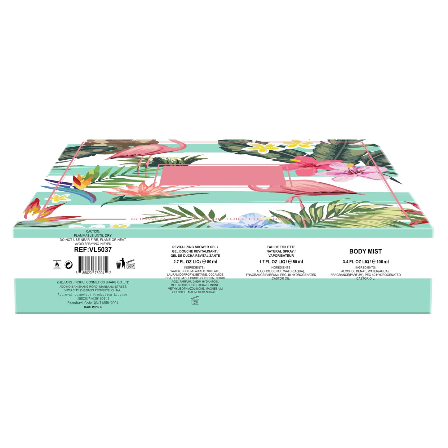 Hybrid & Company Women Viva Luck Girl 3 Pcs Gift Set,50ml-Perfume&100ml-Mist&80ml-Shower Gel Beauty & Personal Care Hybrid & Company