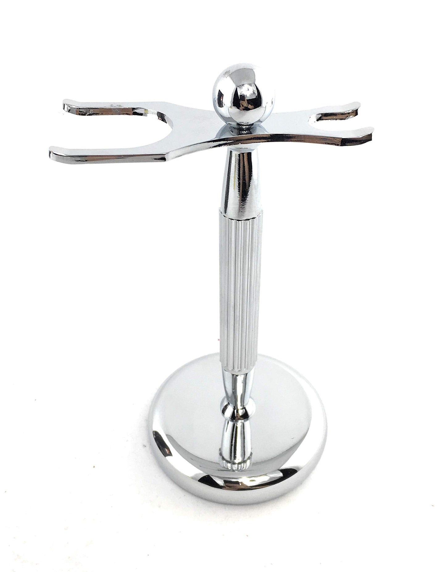G.B.S Brush and Razor Stand - Lined Chrome Shaving Stand - Stylish and Unbreakable Stand Best for Your Bathroom Everyday Grooming Beauty and Personal Care G.B.S