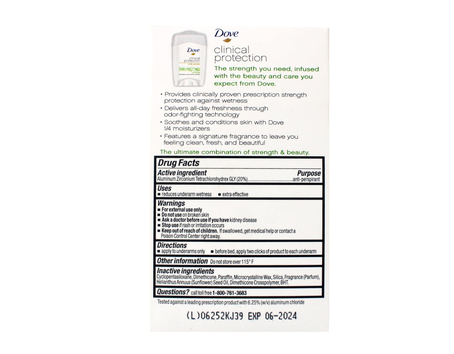 Dove Clinical Protection Cool Essentials Anti-Perspirant Deodorant, 1.7 Fl oz Pack of 5 Beauty and Personal Care Dove