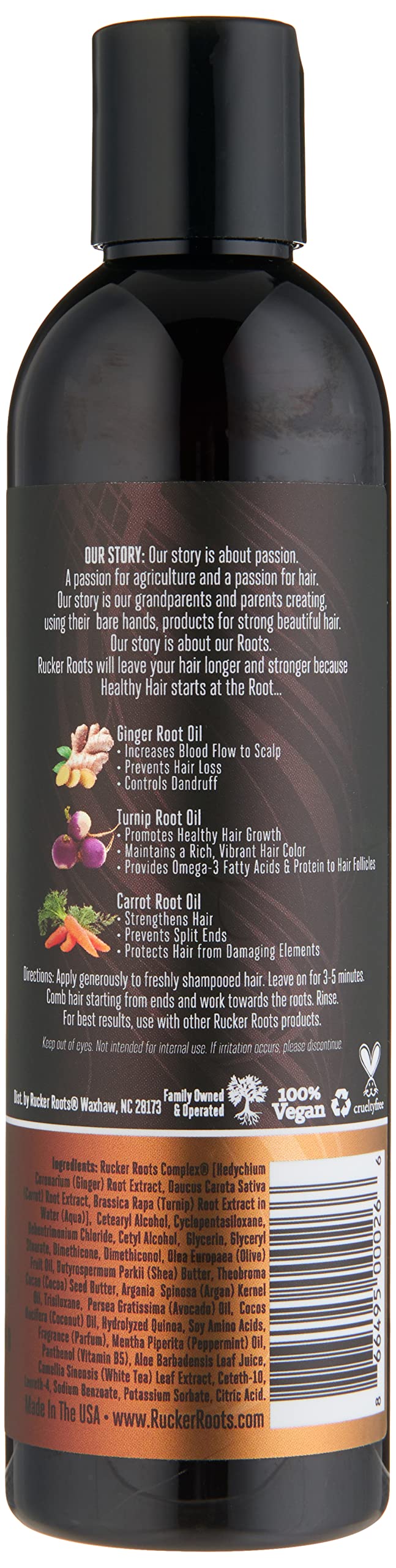 Rucker Roots Detangling Conditioner |Turnip, Carrot, Ginger Root Oils| For All Hair Types| Hydrates & Moisturizes Hair| Detangles Hair Beauty & Personal Care Rucker Roots