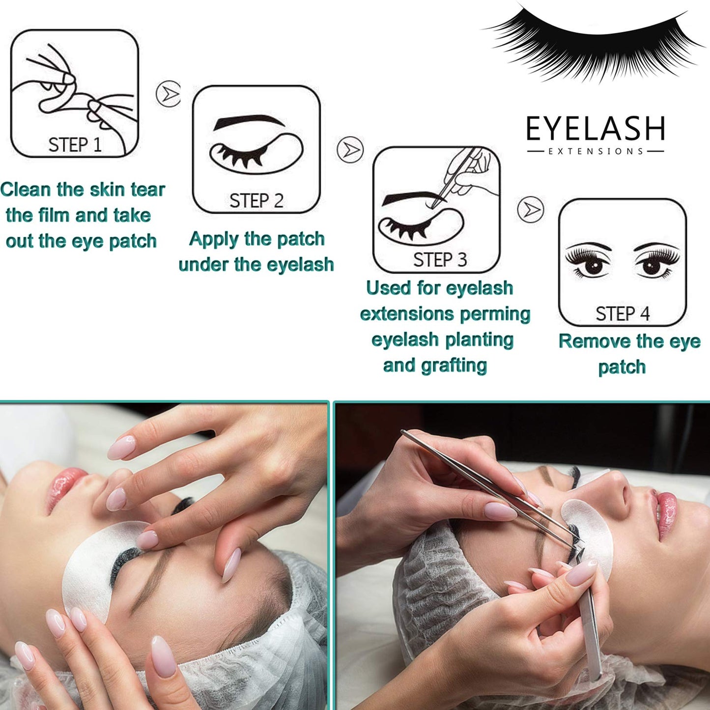 50 Pair Under Eye Pads, Eyelash Extension Lint Free Gel Patches for Beauty Salon False Eyelash Extensions Grafting (purple) Beauty & Personal Care kovko
