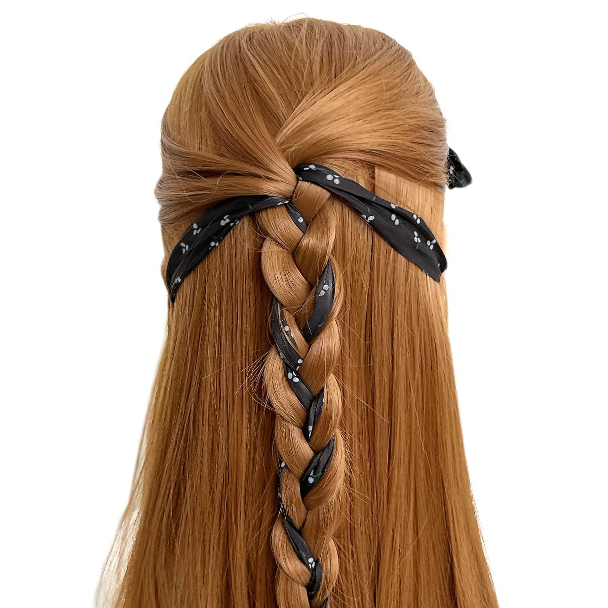 allydrew Bow Headbands with Long Ribbon Head Wraps (Set of 2)