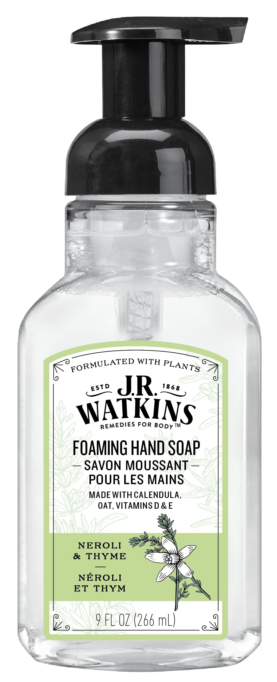J R Watkins Foaming Hand Soap, Neroli & Thyme, 9 fl oz (266 ml) Beauty & Personal Care J.R. Watkins