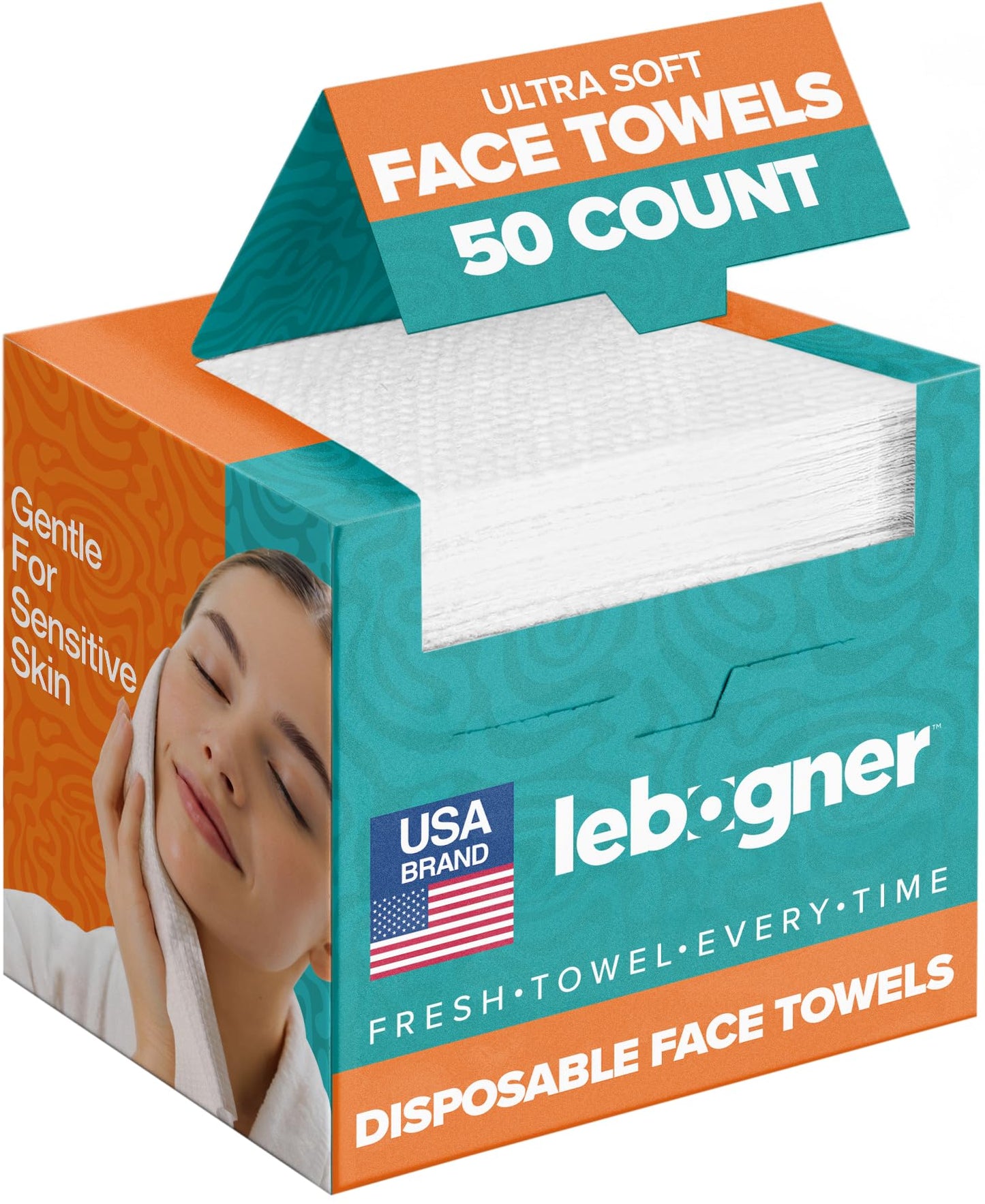 Face Towels - Ultra Soft and Thick Disposable Face Towelettes for Women - Biodegradable Facial Towels for Sensitive Skin - Face Cleansing, Makeup Beauty & Personal Care lebogner