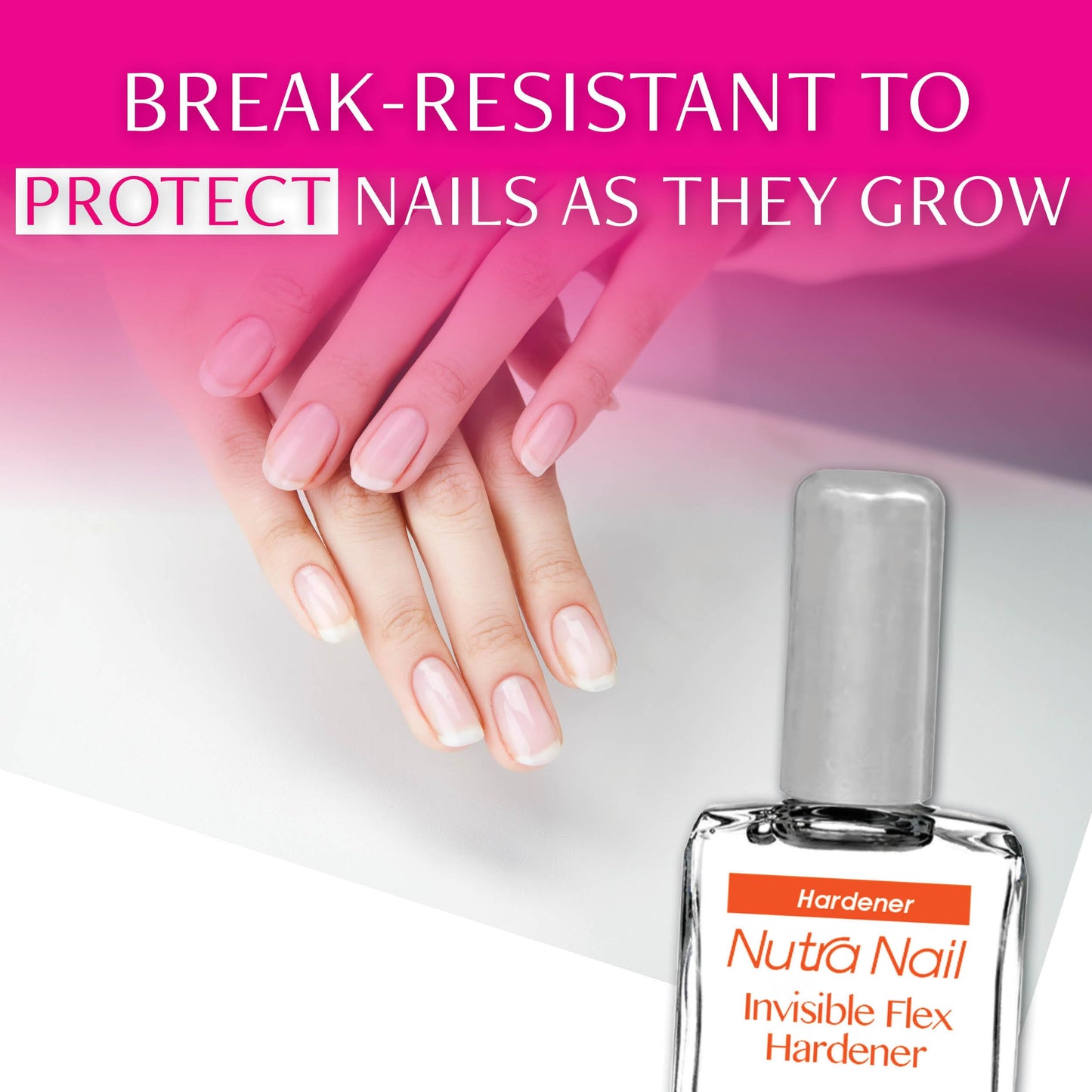 Nutra Nail Invisible Flex Hardener - Instant Protective & Restorative Clear Gel Top Coat Shield for Brittle, Damaged Nails - 0.5 Fl Oz Beauty & Personal Care Nutra Nail