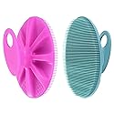 INNERNEED Food-Grade Soft Silicone Body Cleansing Brush Shower Scrubber, Gentle Exfoliating and Massage for All Kinds of Skin (Purple+Dark Green) Beauty & Personal Care INNERNEED