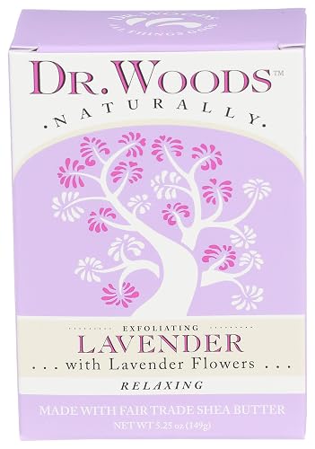 Dr. Woods Exfoliating Lavender Bar Soap with Organic Shea Butter, 5.25 oz Beauty & Personal Care Dr. Woods