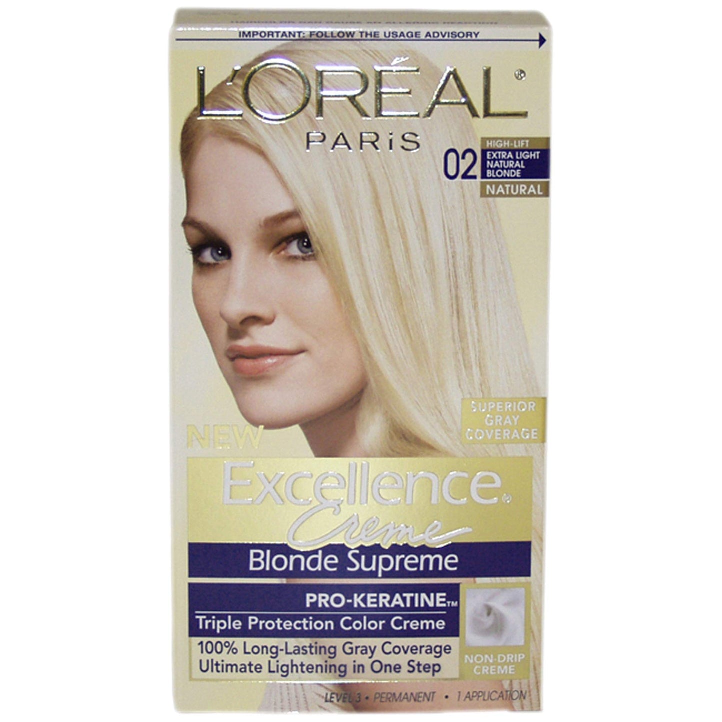 Loreal CRM #02 X-LT NT BLND UHAC-227 Extra Light Natural Blonde 02 Beauty & Personal Care L'Oreal Paris