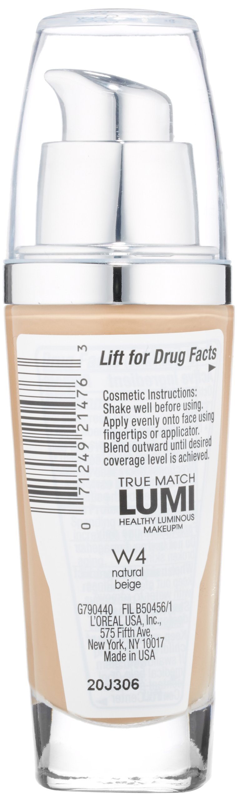 L'Oréal Paris True Match Lumi Healthy Luminous Makeup, W4 Natural Beige, 1 fl. oz. Beauty & Personal Care L'Oreal Paris