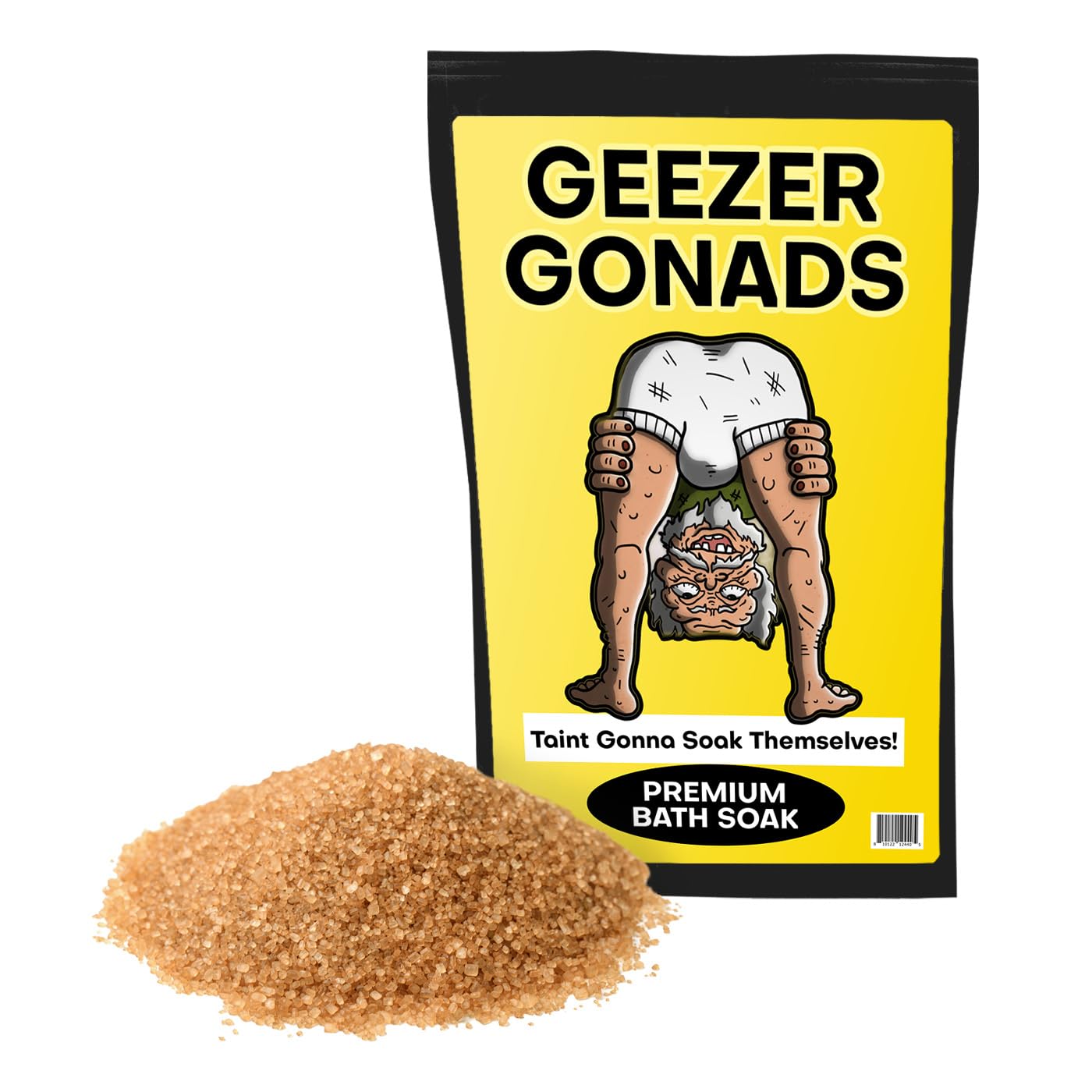 Geezer Gonads Gag Gift for Old Farts Men’s Bath Soak for Father’s Day Care Basket Ideas Stress Relief Sea Salts Stocking Stuffers Over-the-Hill Beauty and Personal Care Gears Out