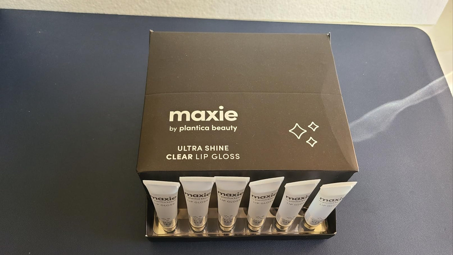 Maxie by Plantico Beauty Clear Lip Polish bulk (12 Pieces) CLEAR/ALOE (Original Clear, 6 PCS) Beauty & Personal Care MAXIE BY PLANTICA BEAUTY