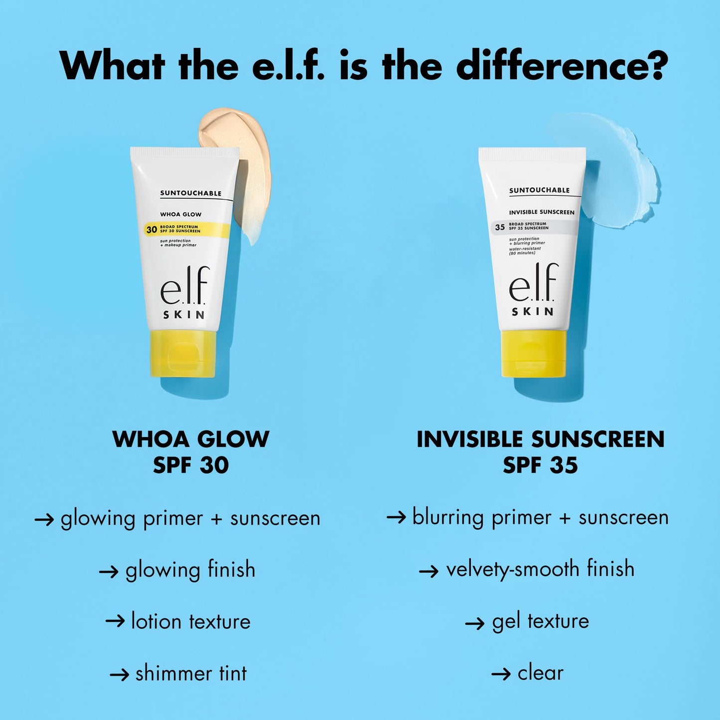 e.l.f. SKIN Suntouchable Invisible SPF 35, Lightweight, Gel-based Sunscreen For A Smooth Complexion, Doubles As A Makeup Primer, Vegan & Cruelty-Free Beauty & Personal Care e.l.f.