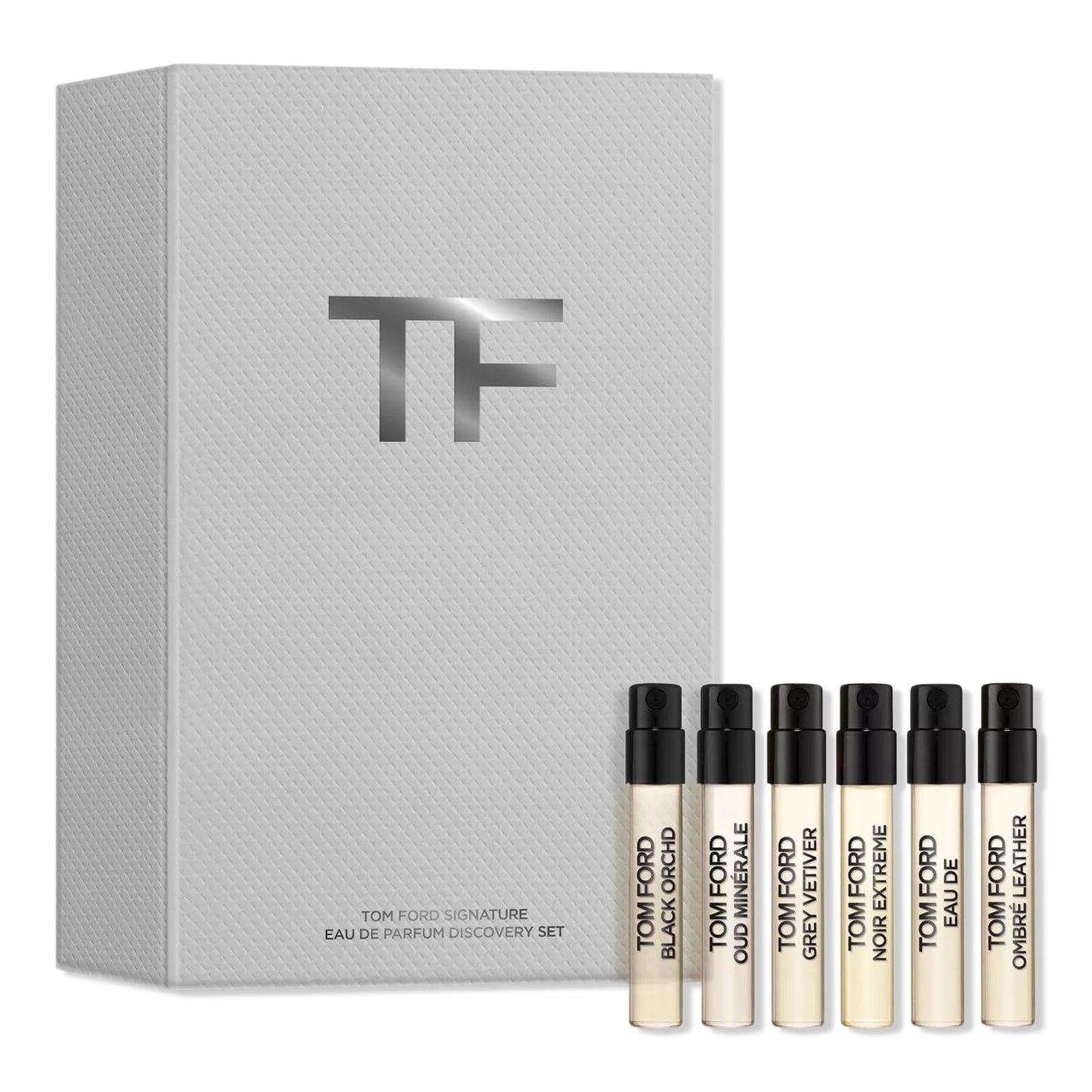 Tom Ford Signature Fragrance Discovery Gift Set 6 Parfum, Eau de Parfum, Eau de Toilette Samples - Black Orchid, Costa Azzurra, Grey Vetiver, Noir Beauty & Personal Care Tom Ford