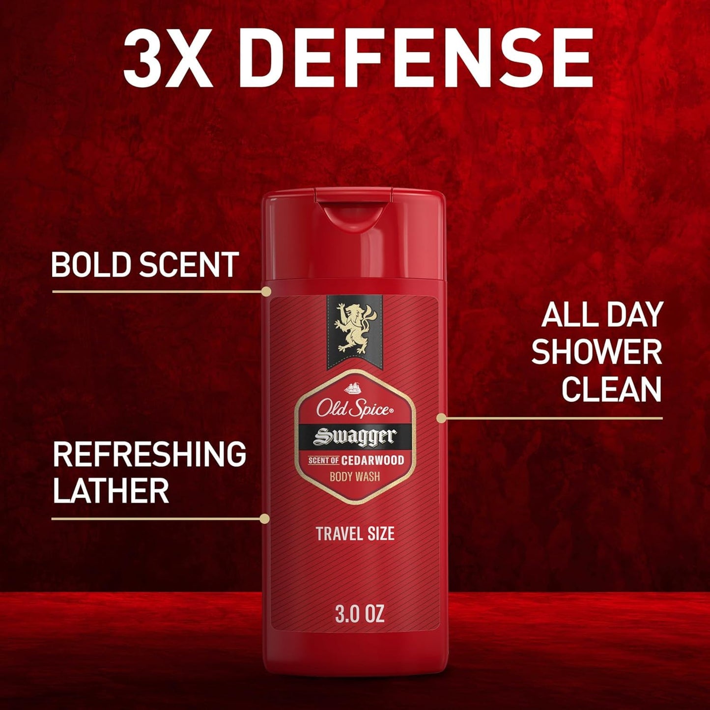 Old Spice Body Wash, Slugger Scent, 3 fl oz, Travel Size, Pack of 3 Beauty & Personal Care Old Spice