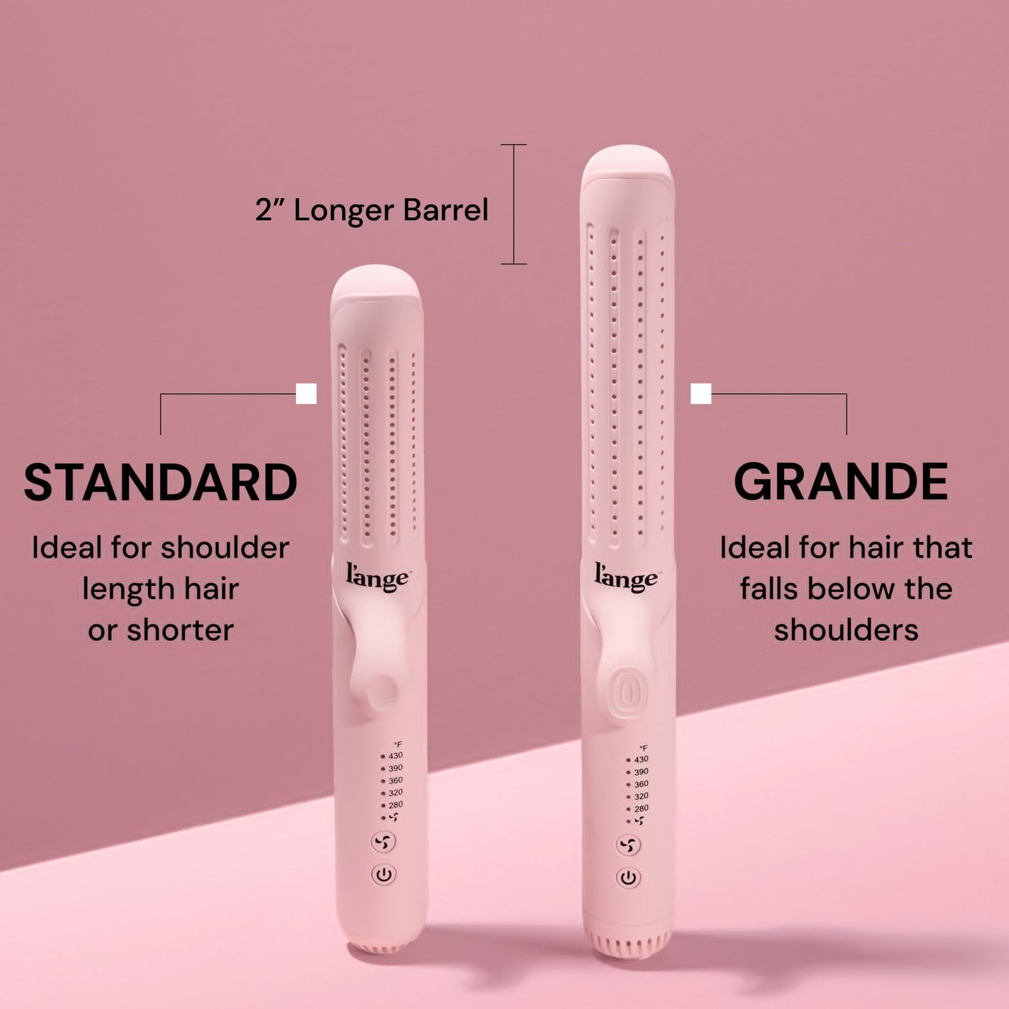 L'ANGE HAIR Le Duo Standard 360° Airflow Styler | 2-in-1 Curling Wand & Titanium Flat Iron Hair Straightener | Professional Hair Curler with Cooling Beauty & Personal Care L'ANGE HAIR