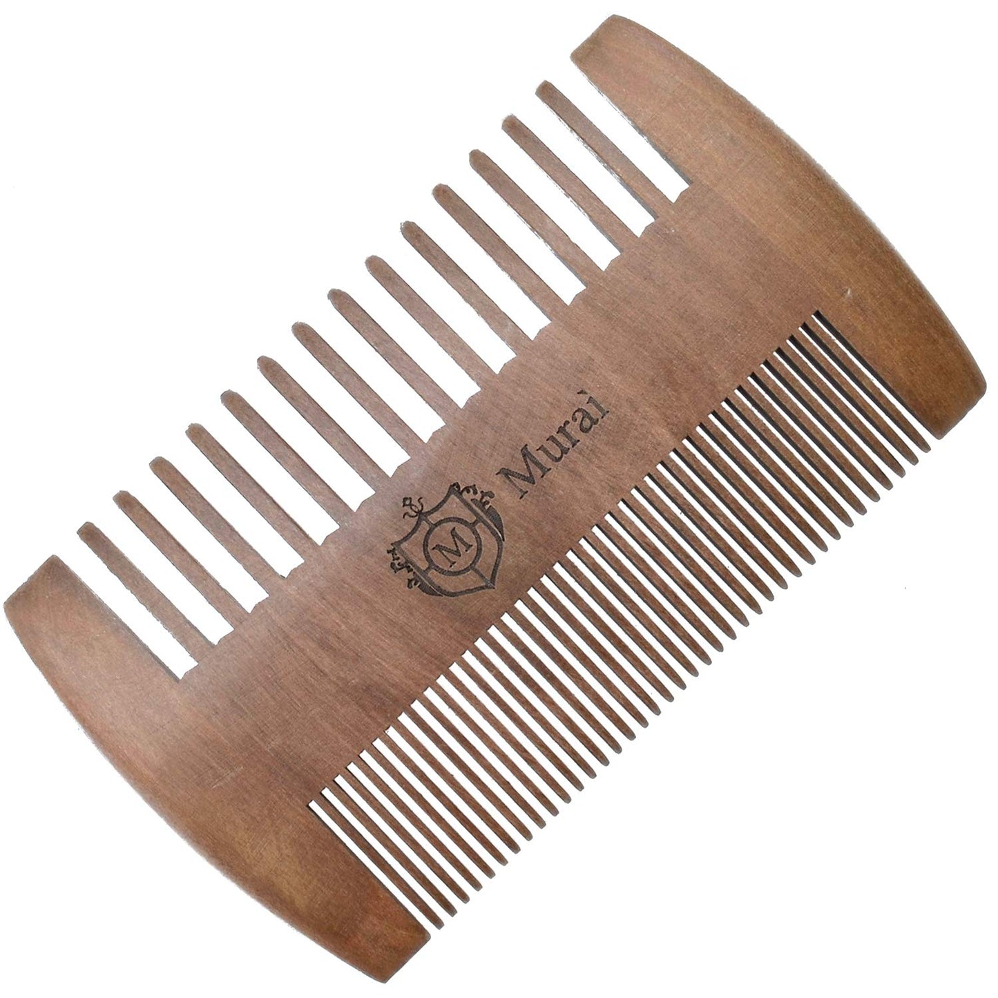 Murai by Giorgio GIOWC Wooden Beard Combs for Men - Dual Action Fine & Wide Tooth Wood Comb, Perfect for Use with Balms and Oils, Pocket Comb Beauty and Personal Care GIORGIO
