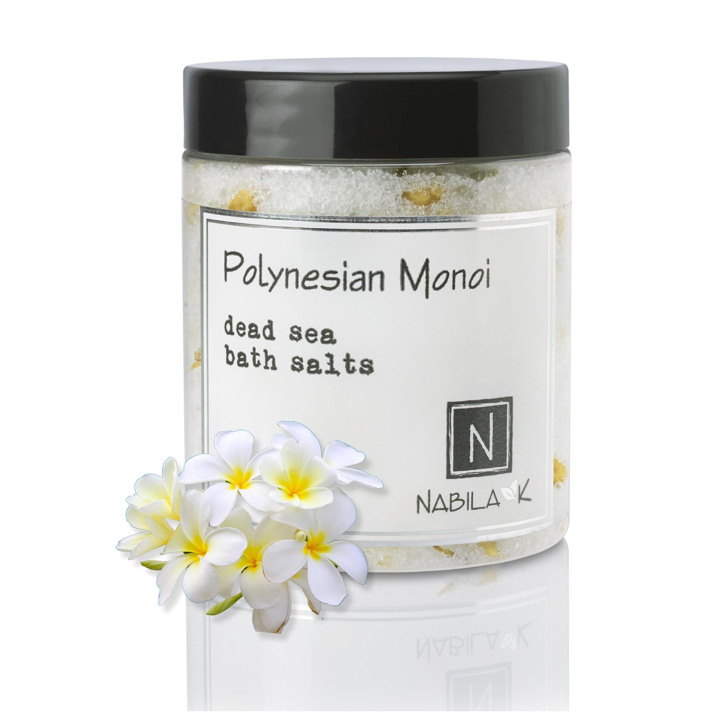 Polynesian Monoi Bath Salts for Women & Men - Dead Sea Salt & Epsom Salt Soak and Scrub - Monoi de Tahiti Oil & Tiare Flower, Cruelty-Free Beauty and Personal Care Nabila K