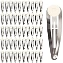 Lawie 50 Pack Bulk 2 Inch 5 CM Glue Pad Snap Metal Hair Clips Barrettes Hairpins Clips Hairgrips Craft DIY Accessories Beauty & Personal Care Lawie