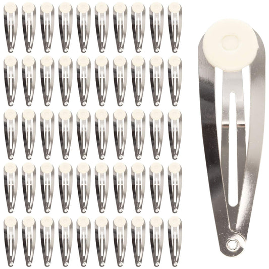 Lawie 50 Pack Bulk 2 Inch 5 CM Glue Pad Snap Metal Hair Clips Barrettes Hairpins Clips Hairgrips Craft DIY Accessories Beauty & Personal Care Lawie