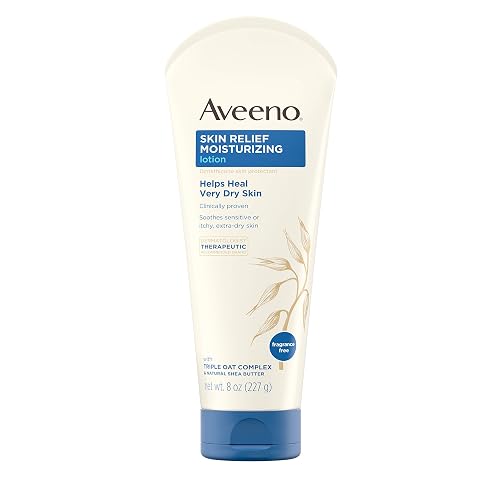 Aveeno Skin Relief 24-Hour Moisturizing Lotion for Sensitive Skin with Natural Shea Butter & Triple Oat Complex, Unscented Therapeutic Lotion Beauty & Personal Care Aveeno
